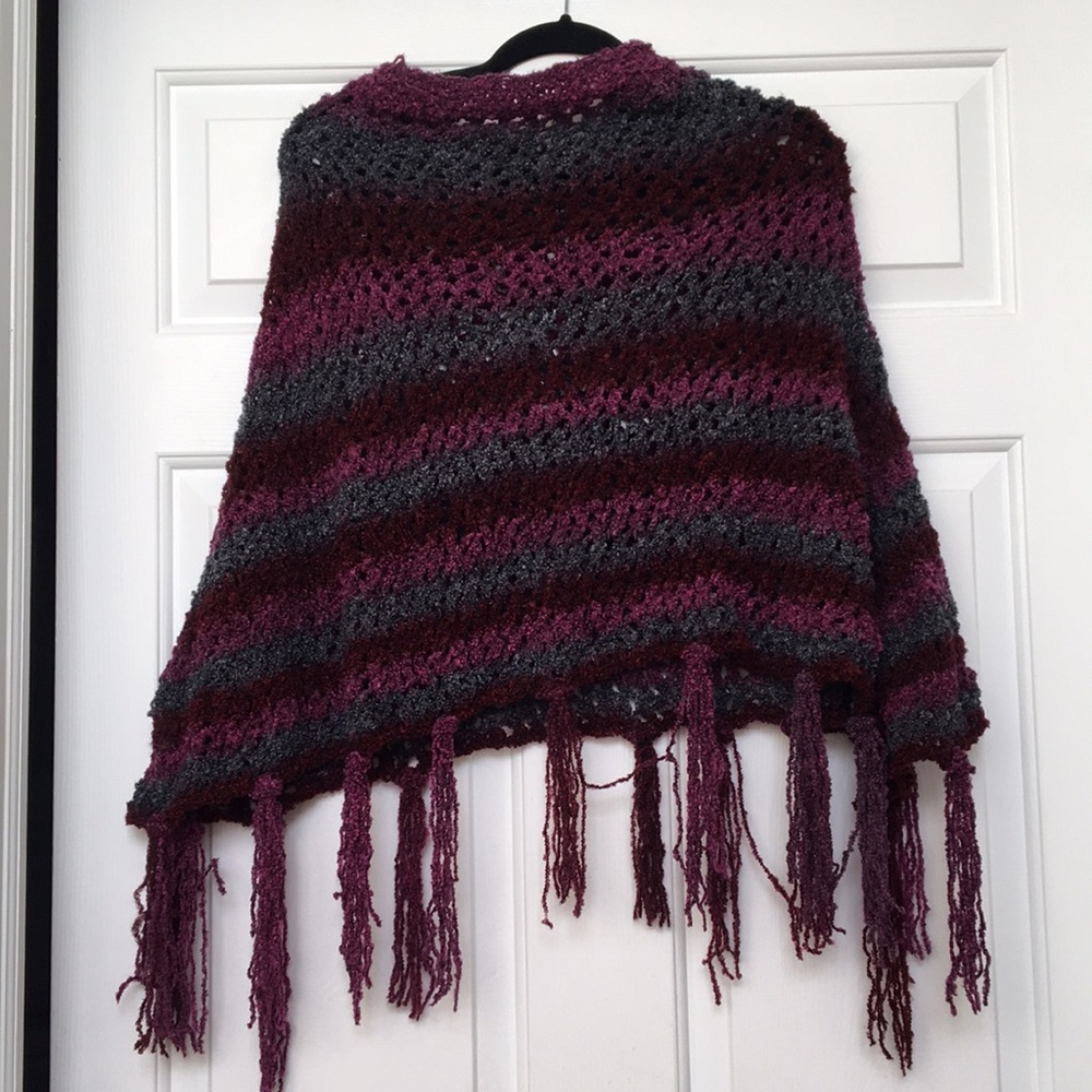Handmade knit poncho!